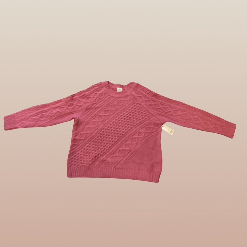 St. John’s Bay Heirloom Rose Cable Knit Sweater | Size XXL | Cozy Winter New - Picture 3 of 10